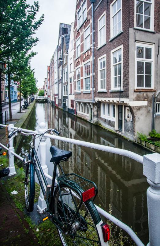 Canal de Oude, Delft, Holanda, Paises Bajos, Europ...