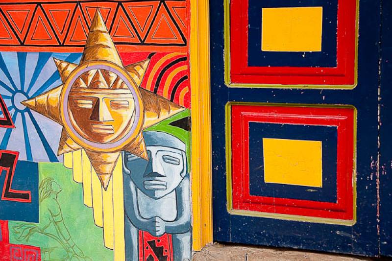 Mural Artesanal, Raquira, Boyaca, Tunja, Colombia