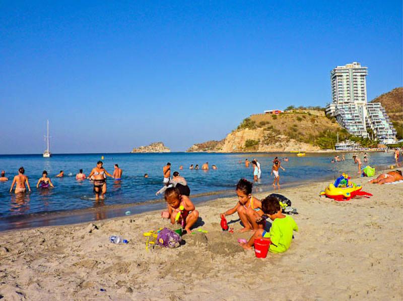 NiÃ±os en la Playa, El Rodadero, Santa Marta, Ma...