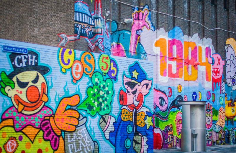 Graffitis en el Centro de la Ciudad de Rotterdam, ...