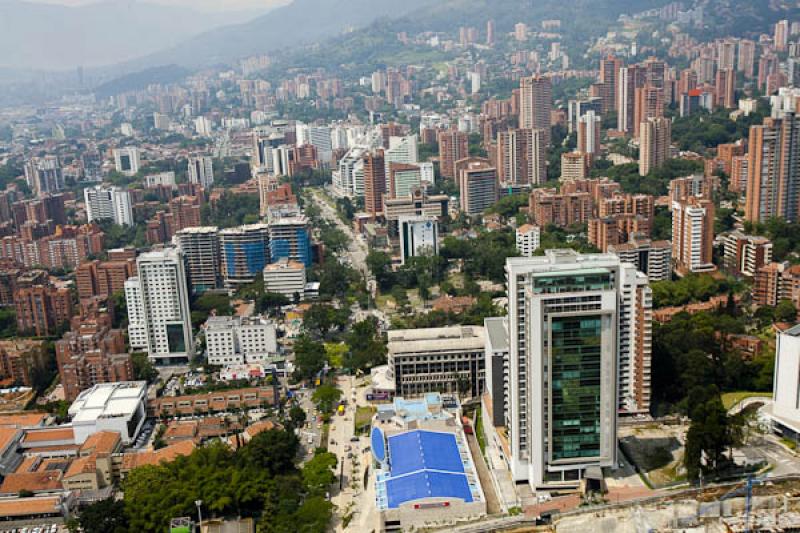 Panoramica del El Poblado, Medellin, Antioquia, Co...