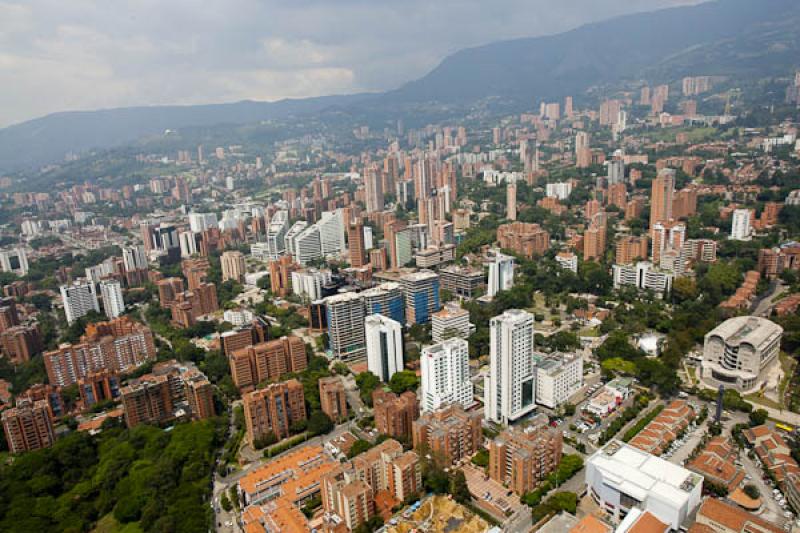 Panoramica del El Poblado, Medellin, Antioquia, Co...