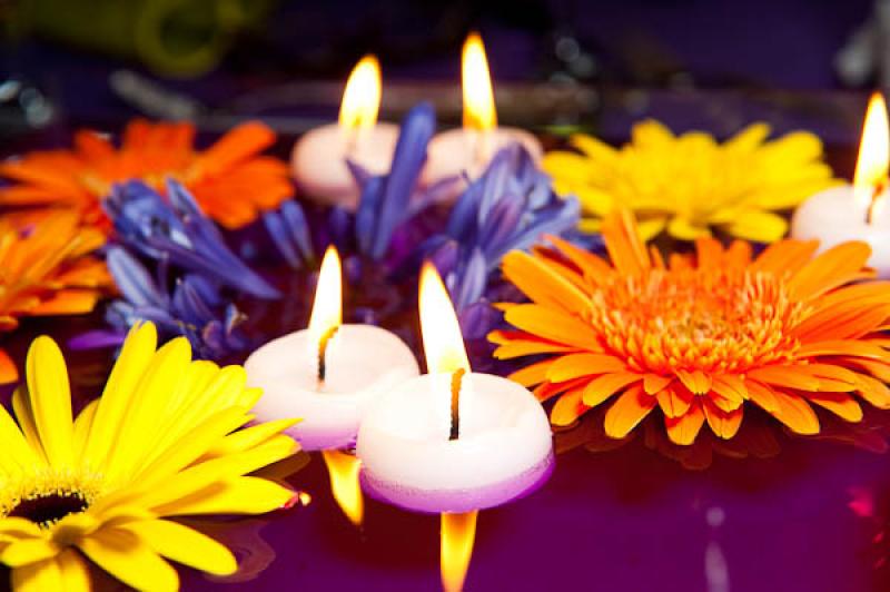 Velas con Flores