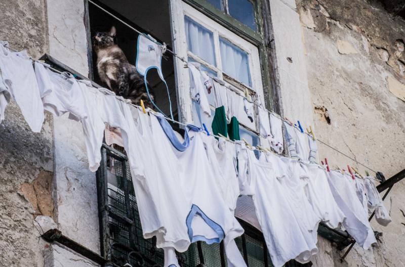 Tendedero de Ropa, Lisboa, Portugal, Europa Occide...