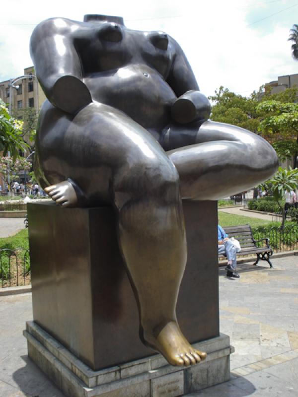 Mujer Sentada, Plaza de las Esculturas, Medellin, ...