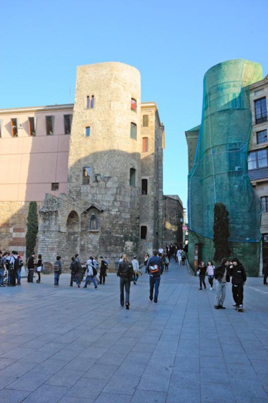 Plaza Nova, Barcelona, CataluÃ±a, EspaÃ±a, Eur...