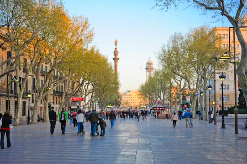 La Rambla, Barcelona, CataluÃ±a, EspaÃ±a, Euro...