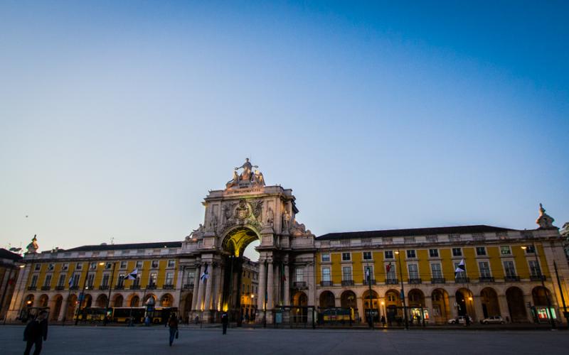 Arco de Rua Augusta, Lisboa, Portugal, Europa Occi...