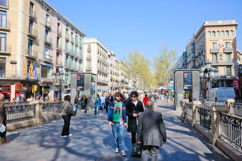 Plaza de la Boqueria, La Rambla, Barcelona, Catalu...