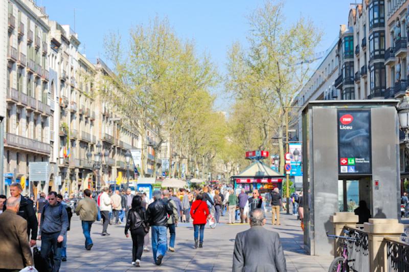 Plaza de la Boqueria, La Rambla, Barcelona, Catalu...