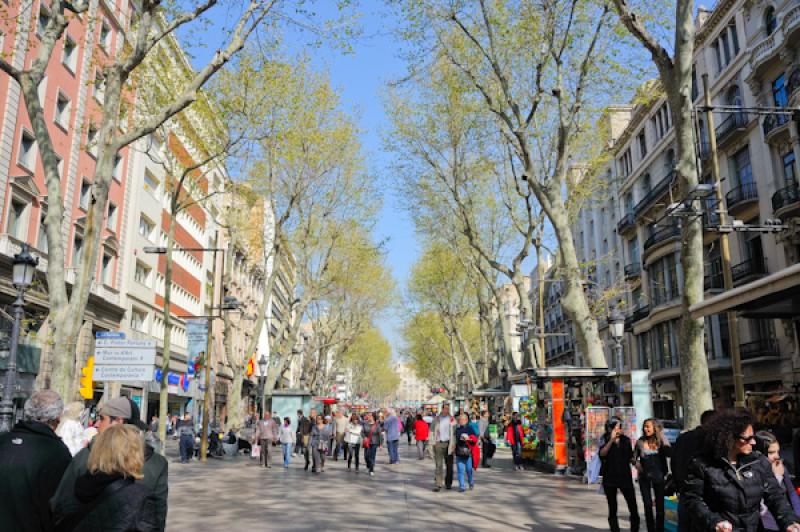 La Rambla, Barcelona, CataluÃ±a, EspaÃ±a, Euro...