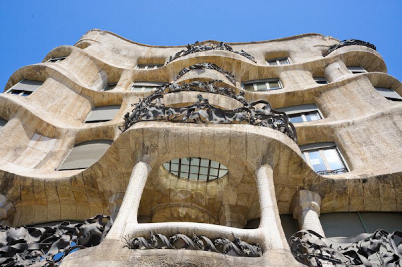 Casa Mila, Paseo de Gracia, Barcelona, CataluÃ±a...