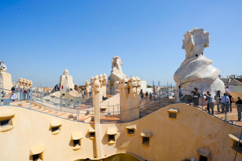 Casa Mila, Paseo de Gracia, Barcelona, CataluÃ±a...