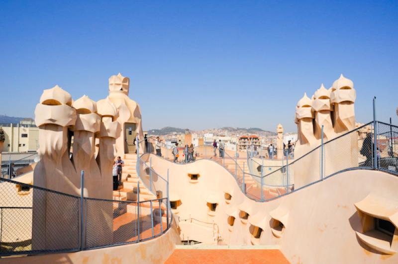 Casa Mila, Paseo de Gracia, Barcelona, CataluÃ±a...