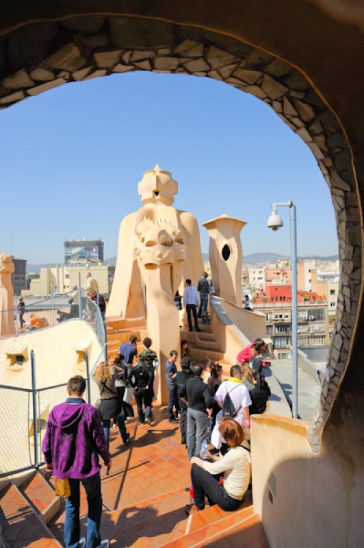 Casa Mila, Paseo de Gracia, Barcelona, CataluÃ±a...