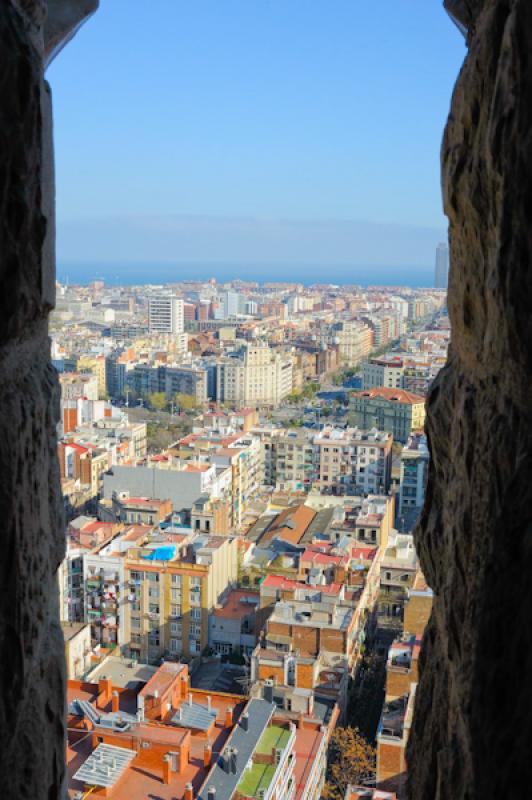 Panoramica de la Ciudad de Barcelona, CataluÃ±a,...