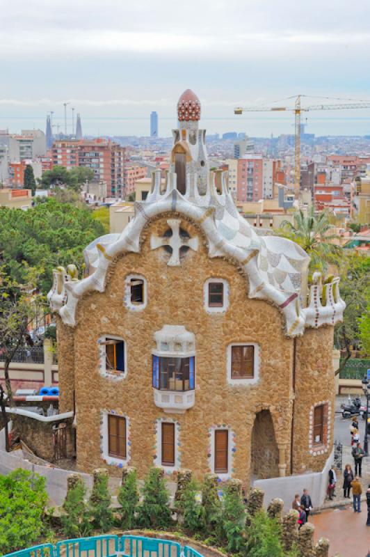 Los Pabellones, Parque GÃ¼ell, Barcelona, Catalu...