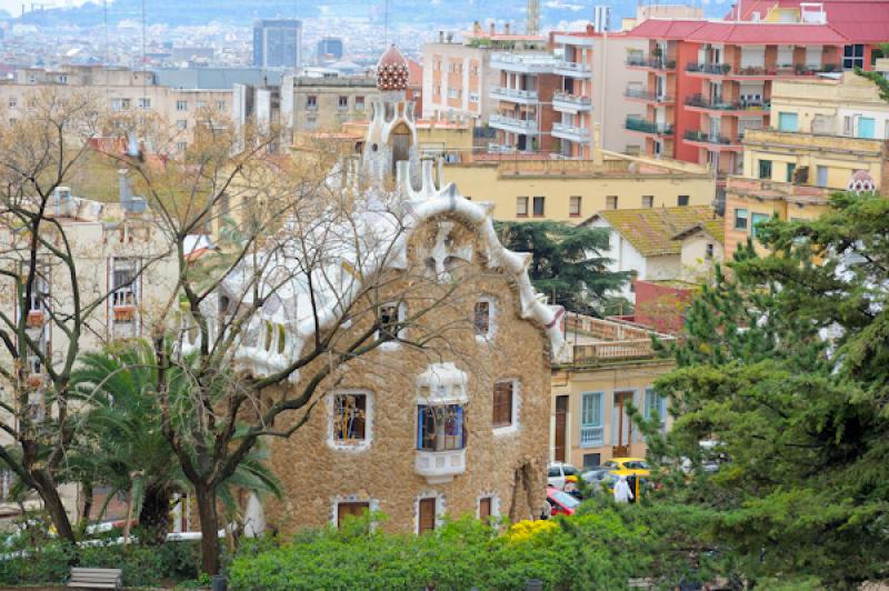 Los Pabellones, Parque GÃ¼ell, Barcelona, Catalu...