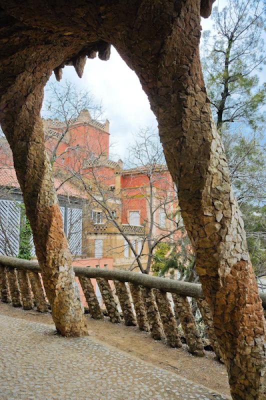 Portico de la Lavandera, Parque GÃ¼ell, Barcelon...