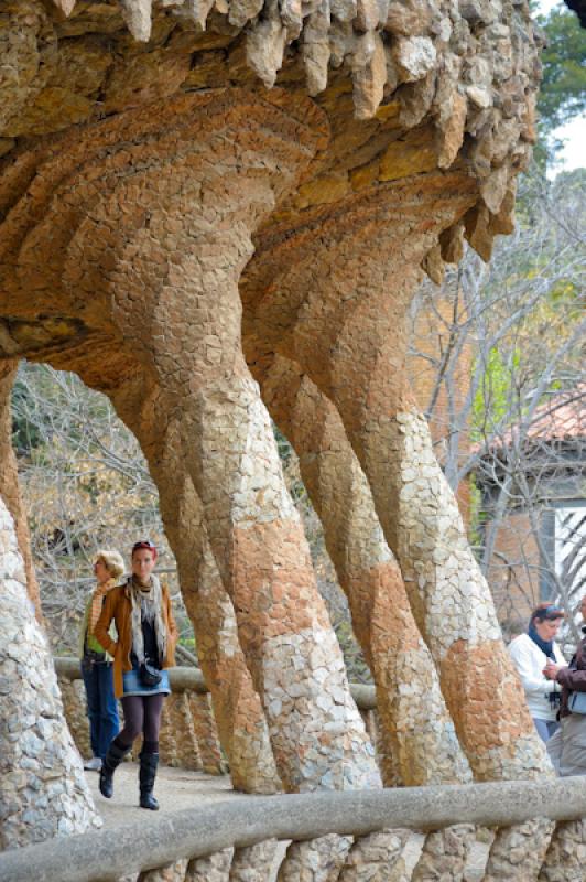 Portico de la Lavandera, Parque GÃ¼ell, Barcelon...