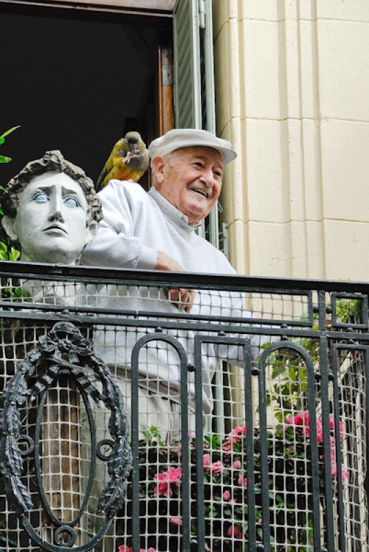 Anciano Sonriendo, San Telmo, Buenos Aires, Argent...