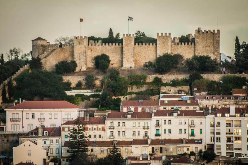 Castillo de San Jorge, Lisboa, Portugal, Europa Oc...