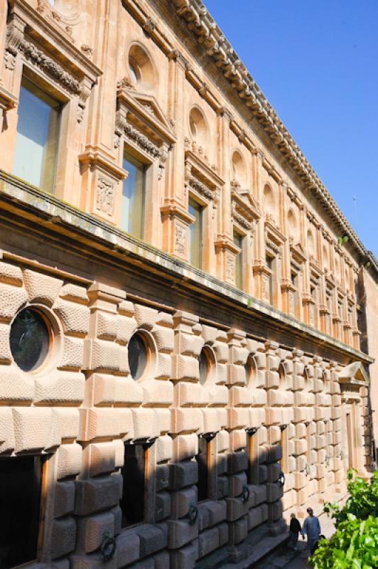 Palacio de Carlos V, Alhambra, Granada, Andalucia,...