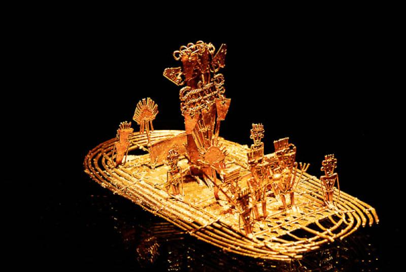 Balsa Muisca, Museo del Oro, Bogota, Cundinamarca,...