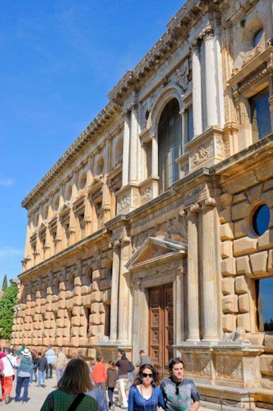 Palacio de Carlos V, Alhambra, Granada, Andalucia,...