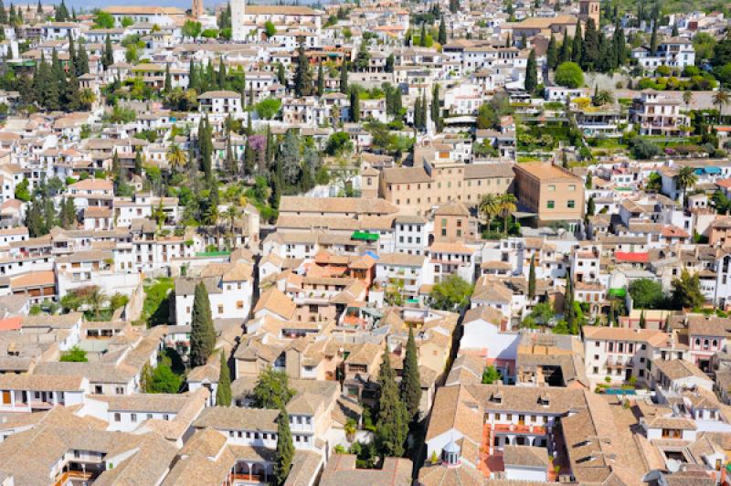 Panoramica de Albaicin, Granada, Andalucia, EspaÃ...