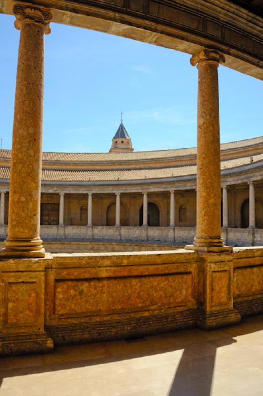 Palacio de Carlos V, Alhambra, Granada, Andalucia,...