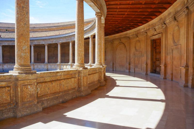 Palacio de Carlos V, Alhambra, Granada, Andalucia,...