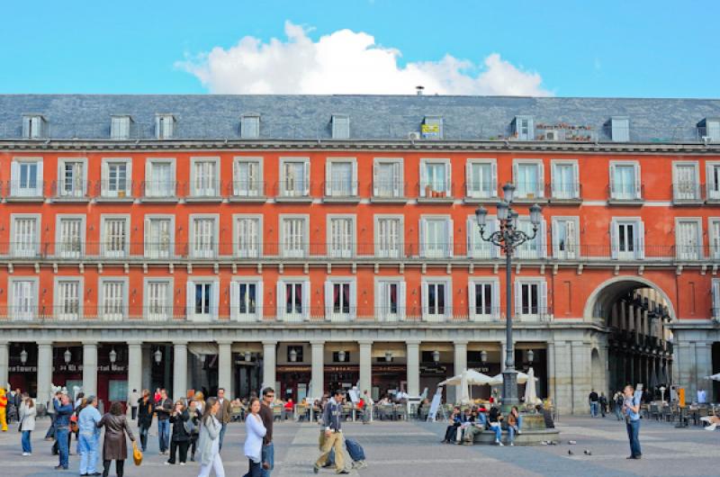 Plaza Mayor de Madrid, Madrid, EspaÃ±a, Europa O...