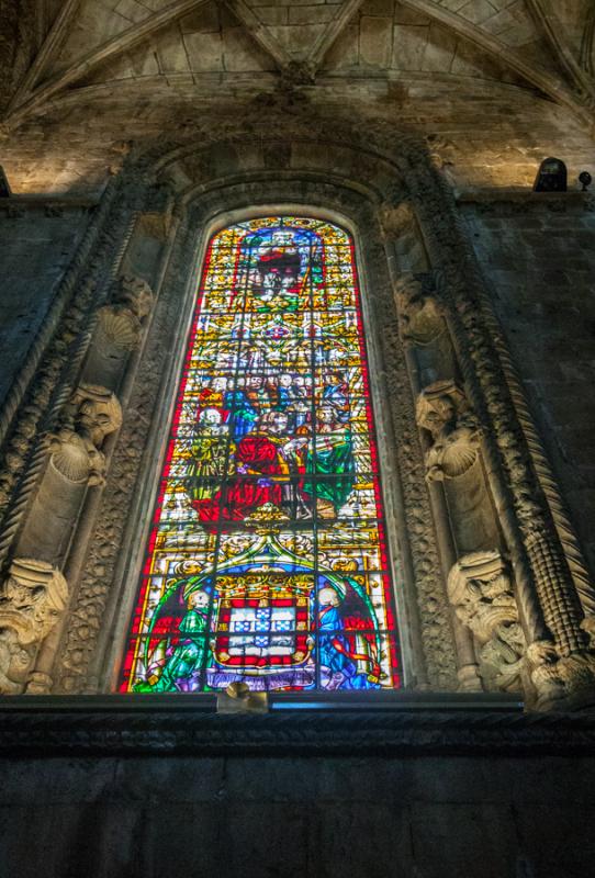 Interior del Monasterio de los Jeronimos de Belem,...