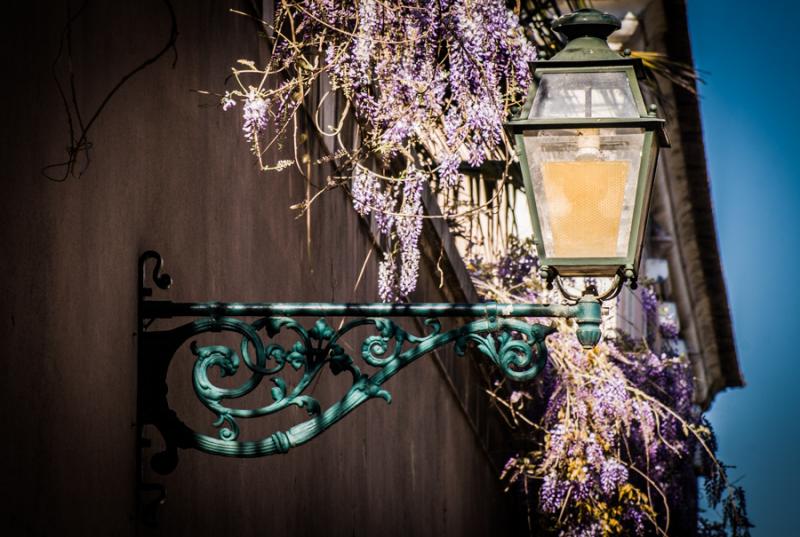 Farol en el Barrio Alto Lisboa, Lisboa, Portugal, ...