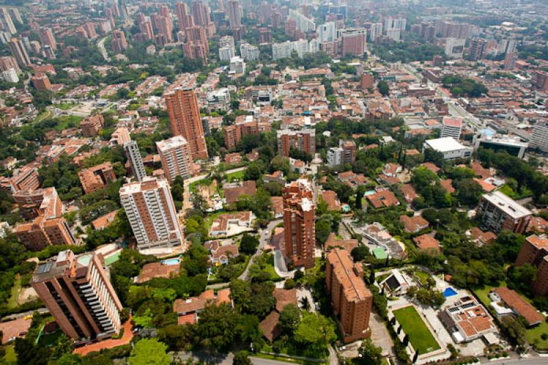 Panoramica del El Poblado, Medellin, Antioquia, Co...