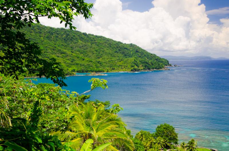 Panoramica Bahia de la Miel, Panama, America Centr...