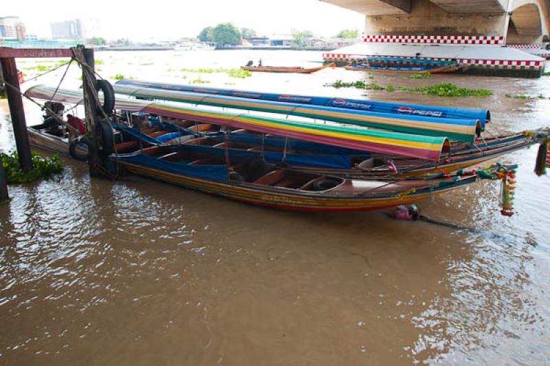 Botes el Rio Chao Phraya, Bangkok, Tailandia, Sude...