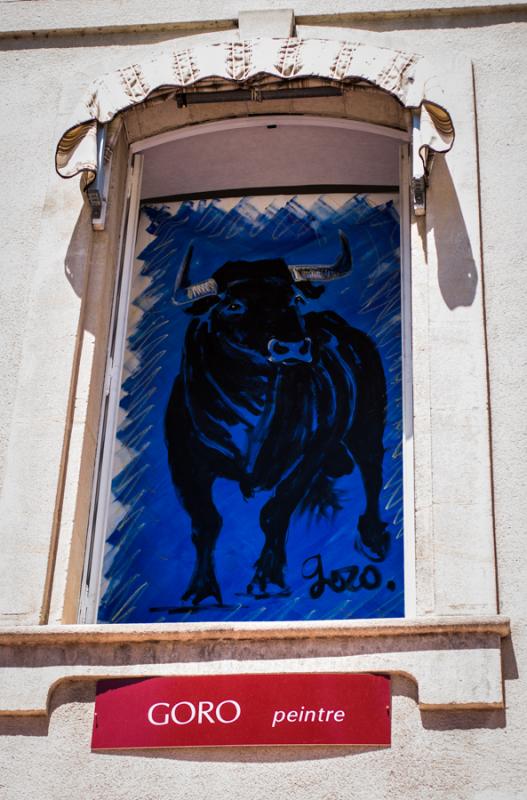 Pintura de un Toro, Bouches-du-Rhône, Arles, Fran...