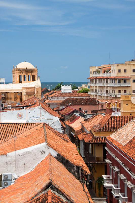 Panoramica de la Ciudad Amurallada, Cartagena, Bol...