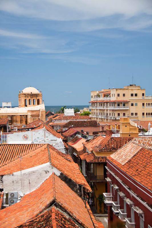 Panoramica de la Ciudad Amurallada, Cartagena, Bol...