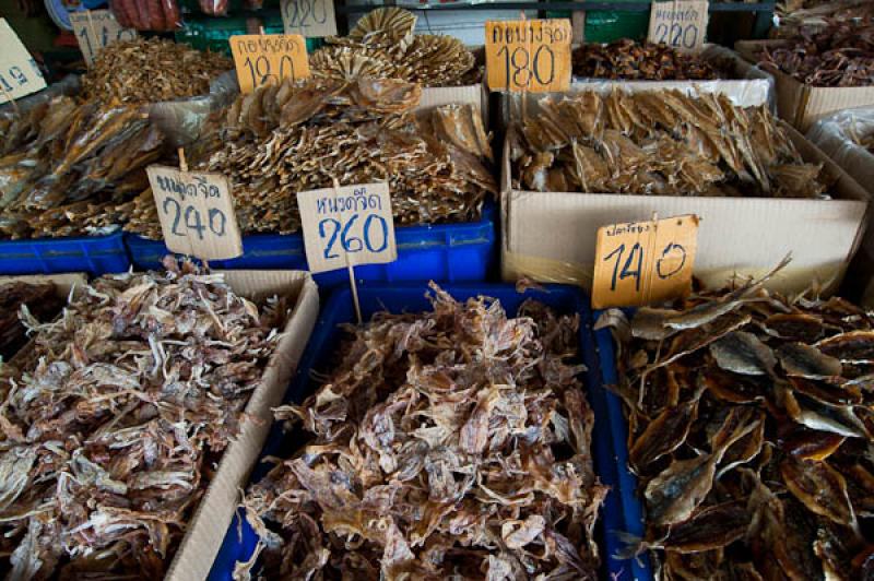 Mercado Tradicional de Bangkok, Tailandia, Sudeste...