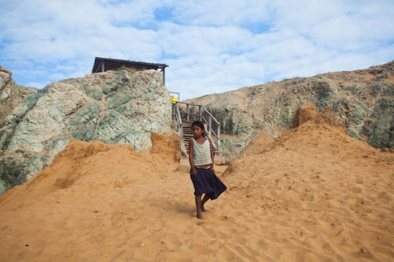 NiÃ±a Wayuu, Cabo de la Vela, Peninsula de la Gu...