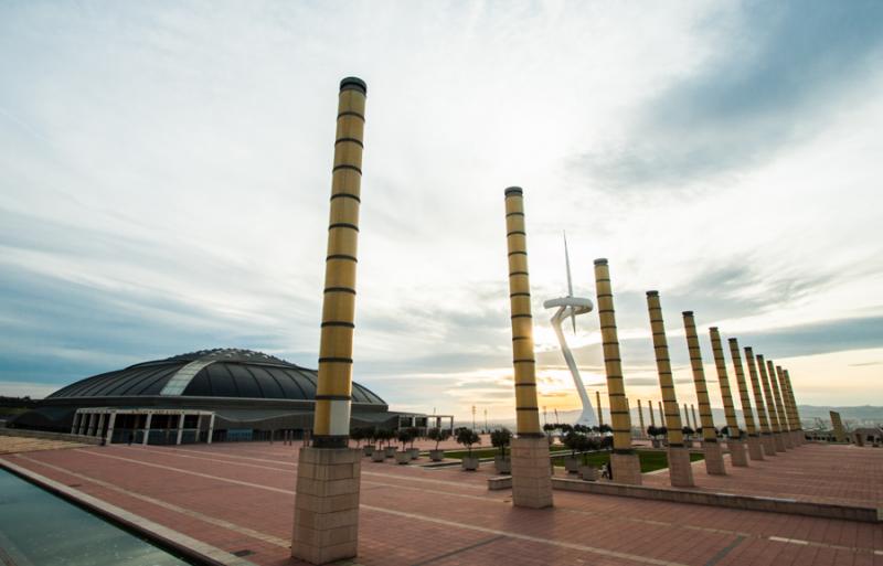 Torre de Comunicaciones , Montjuic, Barcelona, Cat...