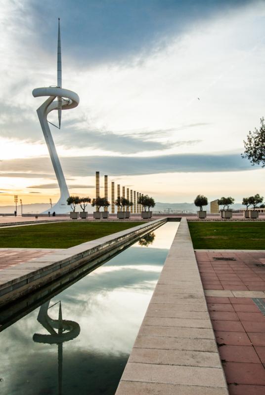 Torre de Comunicaciones , Montjuic, Barcelona, Cat...