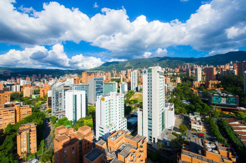 Panoramica de El Poblado, Medellin, Antioquia, Col...