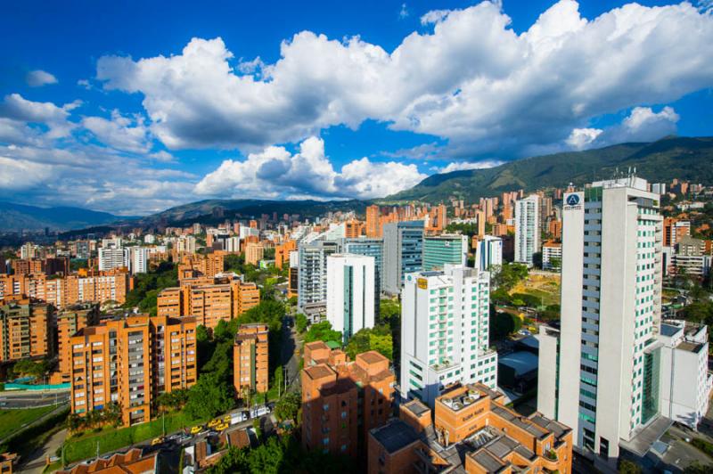 Panoramica de El Poblado, Medellin, Antioquia, Col...