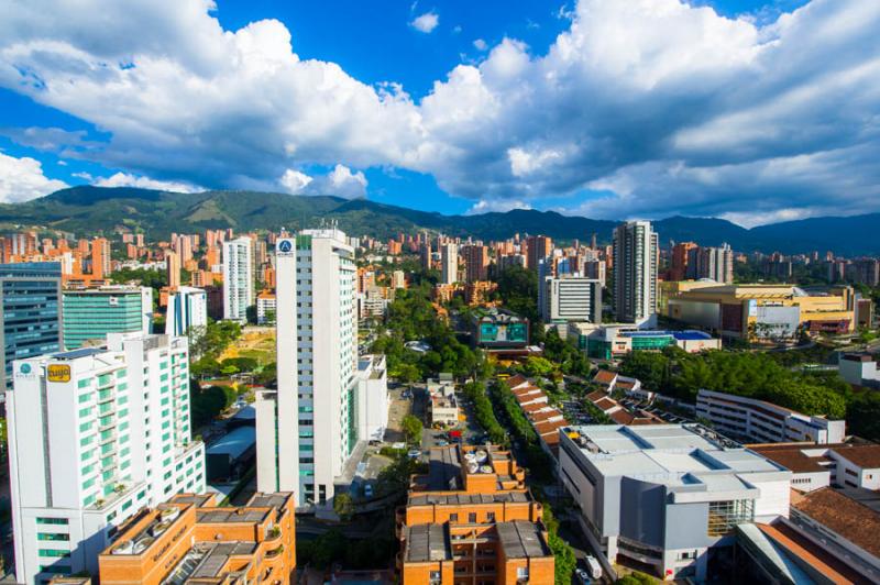 Panoramica de El Poblado, Medellin, Antioquia, Col...