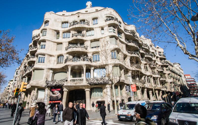 Casa Mila, Barcelona, Cataluña, España, Europa