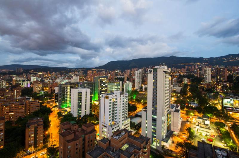 Panoramica de El Poblado, Medellin, Antioquia, Col...